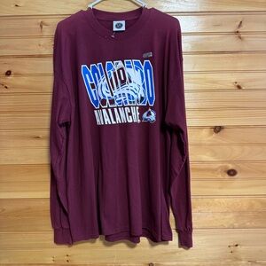 NHL Colorado Avalanche Maroon Long Sleeve Shirt XL NWT